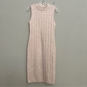 House of Harlow 1960 Sleeveless Ribbed Sweater Dress Cardigan Set